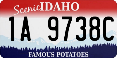 ID license plate 1A9738C