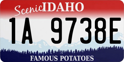 ID license plate 1A9738E