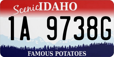 ID license plate 1A9738G
