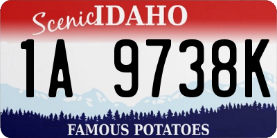 ID license plate 1A9738K