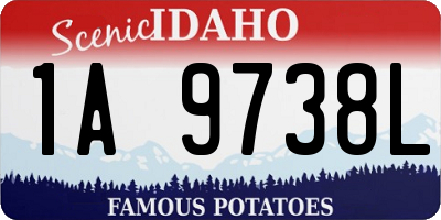 ID license plate 1A9738L