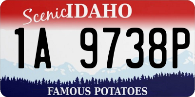 ID license plate 1A9738P