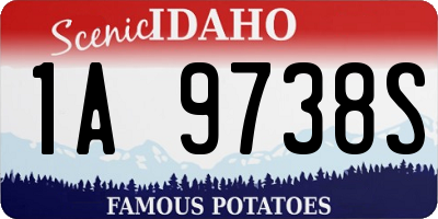 ID license plate 1A9738S