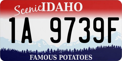 ID license plate 1A9739F