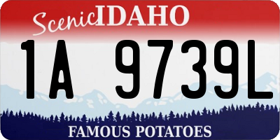 ID license plate 1A9739L