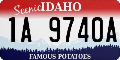 ID license plate 1A9740A