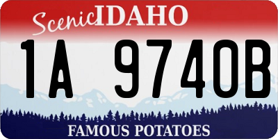 ID license plate 1A9740B