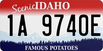 ID license plate 1A9740E