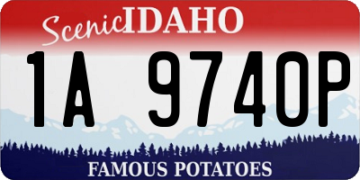 ID license plate 1A9740P