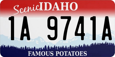 ID license plate 1A9741A