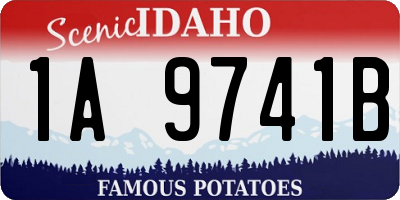 ID license plate 1A9741B