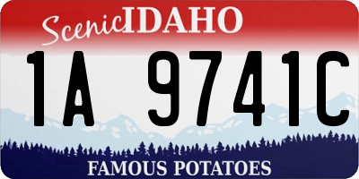 ID license plate 1A9741C