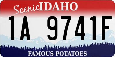 ID license plate 1A9741F