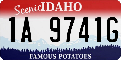 ID license plate 1A9741G