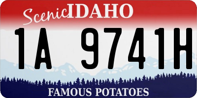 ID license plate 1A9741H