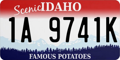 ID license plate 1A9741K
