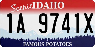 ID license plate 1A9741X