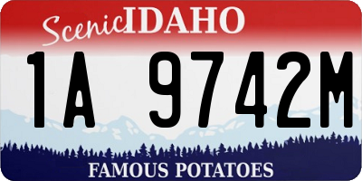 ID license plate 1A9742M