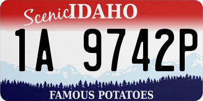 ID license plate 1A9742P