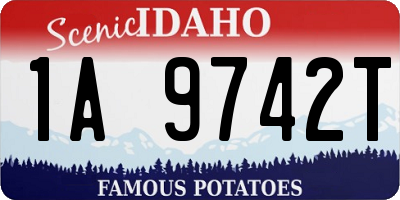 ID license plate 1A9742T