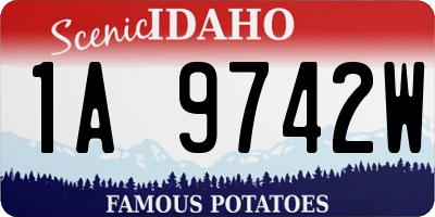 ID license plate 1A9742W
