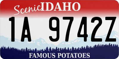 ID license plate 1A9742Z