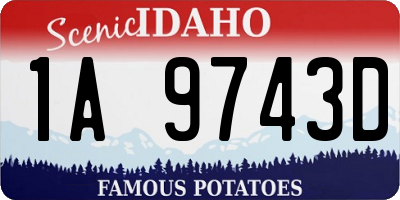 ID license plate 1A9743D