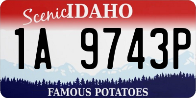 ID license plate 1A9743P