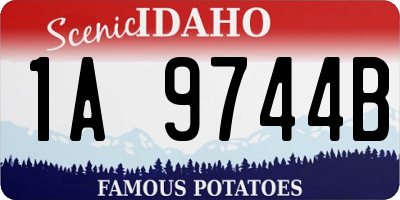 ID license plate 1A9744B