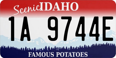 ID license plate 1A9744E
