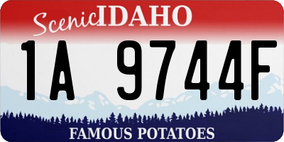 ID license plate 1A9744F