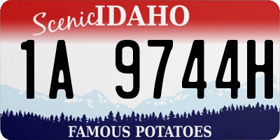 ID license plate 1A9744H