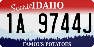 ID license plate 1A9744J