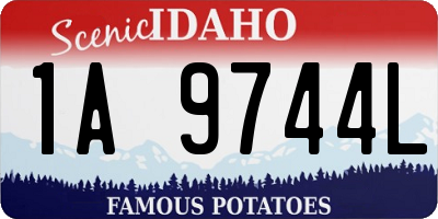 ID license plate 1A9744L