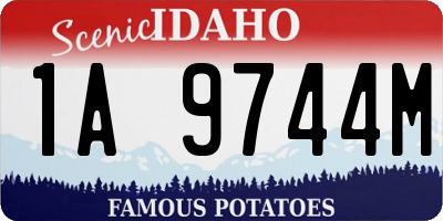 ID license plate 1A9744M