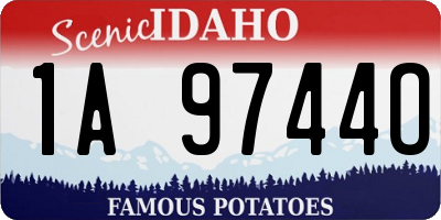 ID license plate 1A9744O