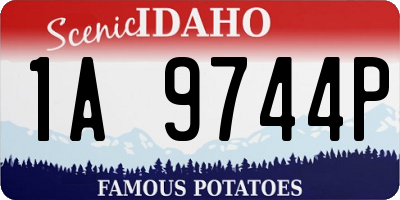 ID license plate 1A9744P