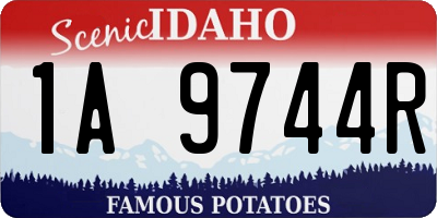 ID license plate 1A9744R
