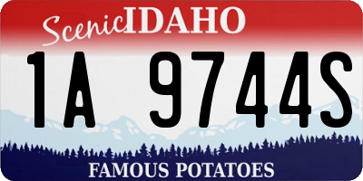 ID license plate 1A9744S