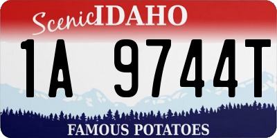 ID license plate 1A9744T