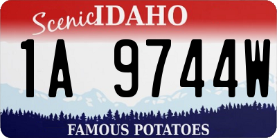 ID license plate 1A9744W