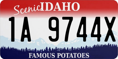 ID license plate 1A9744X