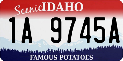 ID license plate 1A9745A