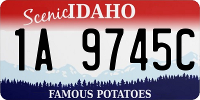 ID license plate 1A9745C