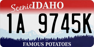 ID license plate 1A9745K