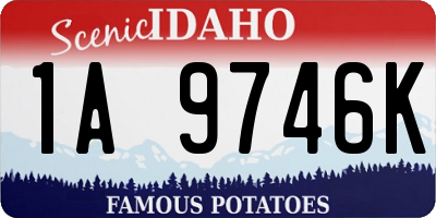 ID license plate 1A9746K