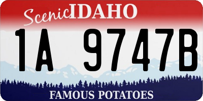 ID license plate 1A9747B