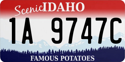 ID license plate 1A9747C