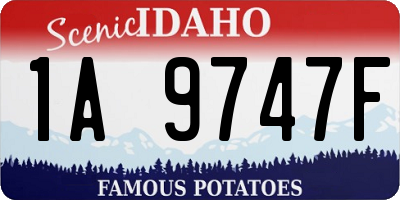 ID license plate 1A9747F