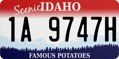 ID license plate 1A9747H